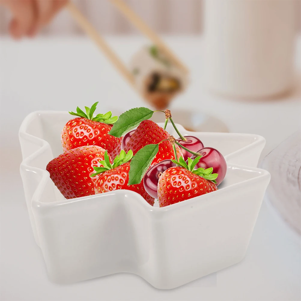 

2Pcs Ceramic Christmas Tree Snack Plate Fruit Storage Tray Multi-Grid Serving Dish for Home Hotel Tea Use
