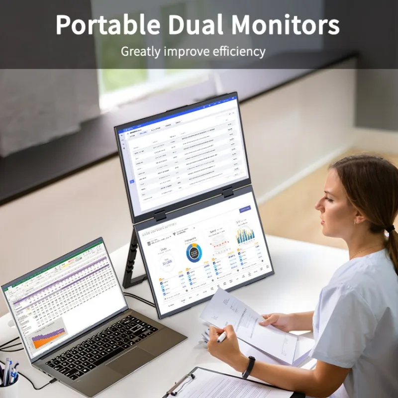 15.6 Inch Portable LCD Monitor With HD Mini Multi-Extension IPS Panel Full HD 60Hz Versatile Laptop Stand Mobile Display