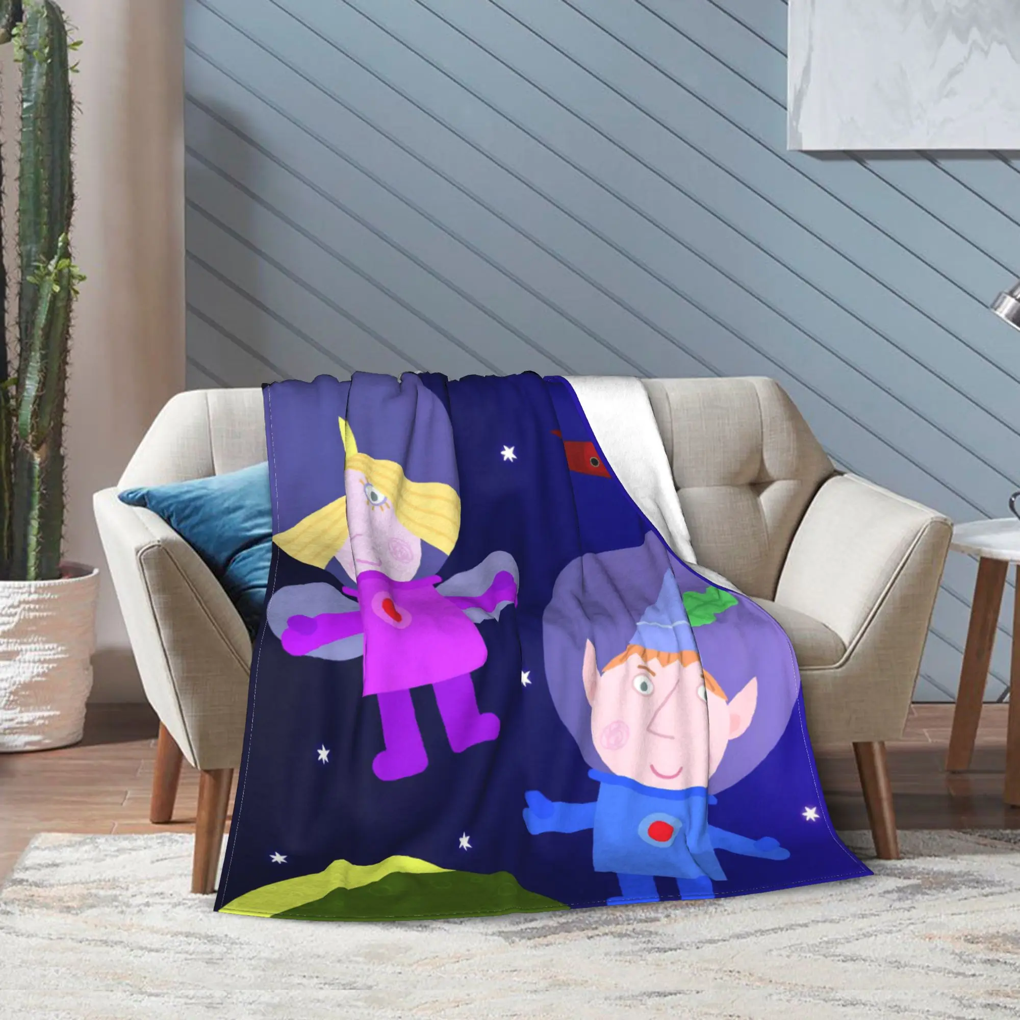 بن هولي كارتون الممالك الصغيرة الفانيلا بطانية فيلم سحري الإبداعية رمي البطانيات للمفارش 125*100 سنتيمتر الدافئة #4