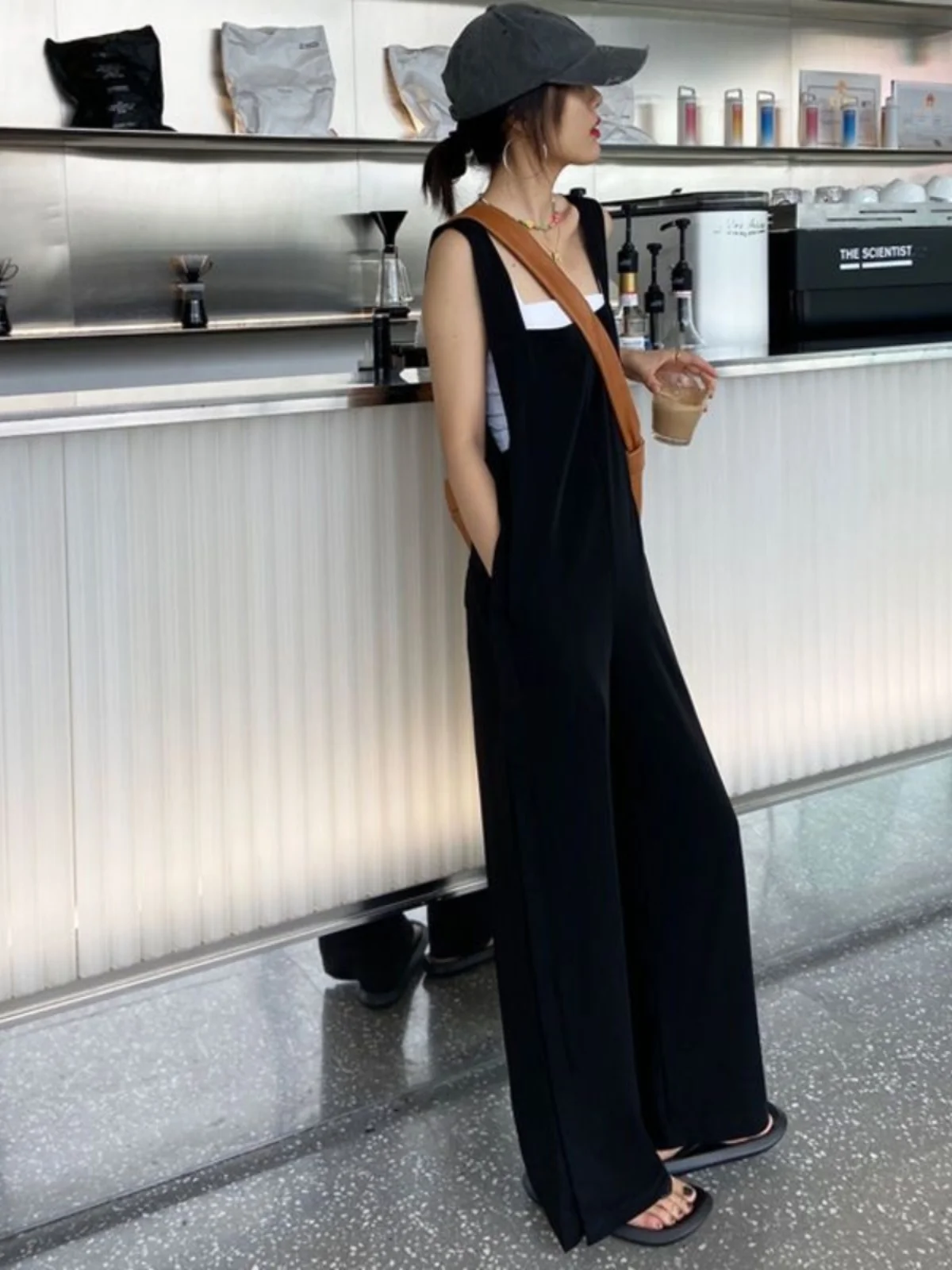 Elegantie Dames Jumpsuits Falbala Modieus Ropa Juvenile Coltrui Multi Cargo Abrikoos Pure Vrije tijd Bodyshaping Romantisch