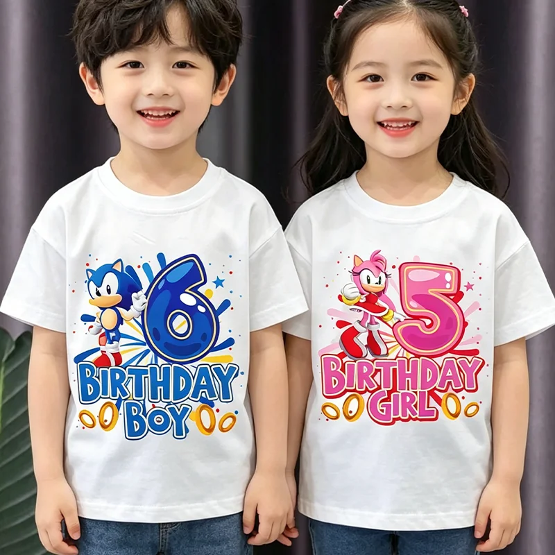 Summer Rose Clothing - Sonics Cartoon Verjaardag Nummer 1-9 Print