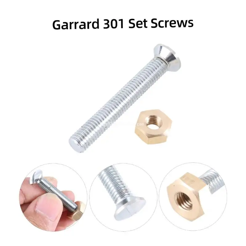 4Pcs 6mm Stainless Steel Turntable Panel Fixing Screws Nut For Garrard 301 New Dropship