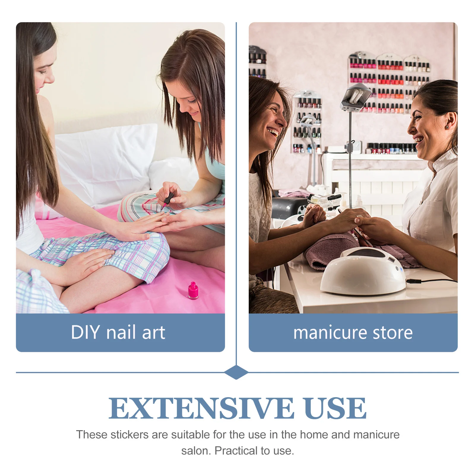 1 ورقة ملصق أولي لإكسسوارات فن الأظافر شارات أظافر مزخرفة للاستخدام المنزلي في صالونات التجميل سهلة الاستخدام بتصميم ذاتي اللصق #2