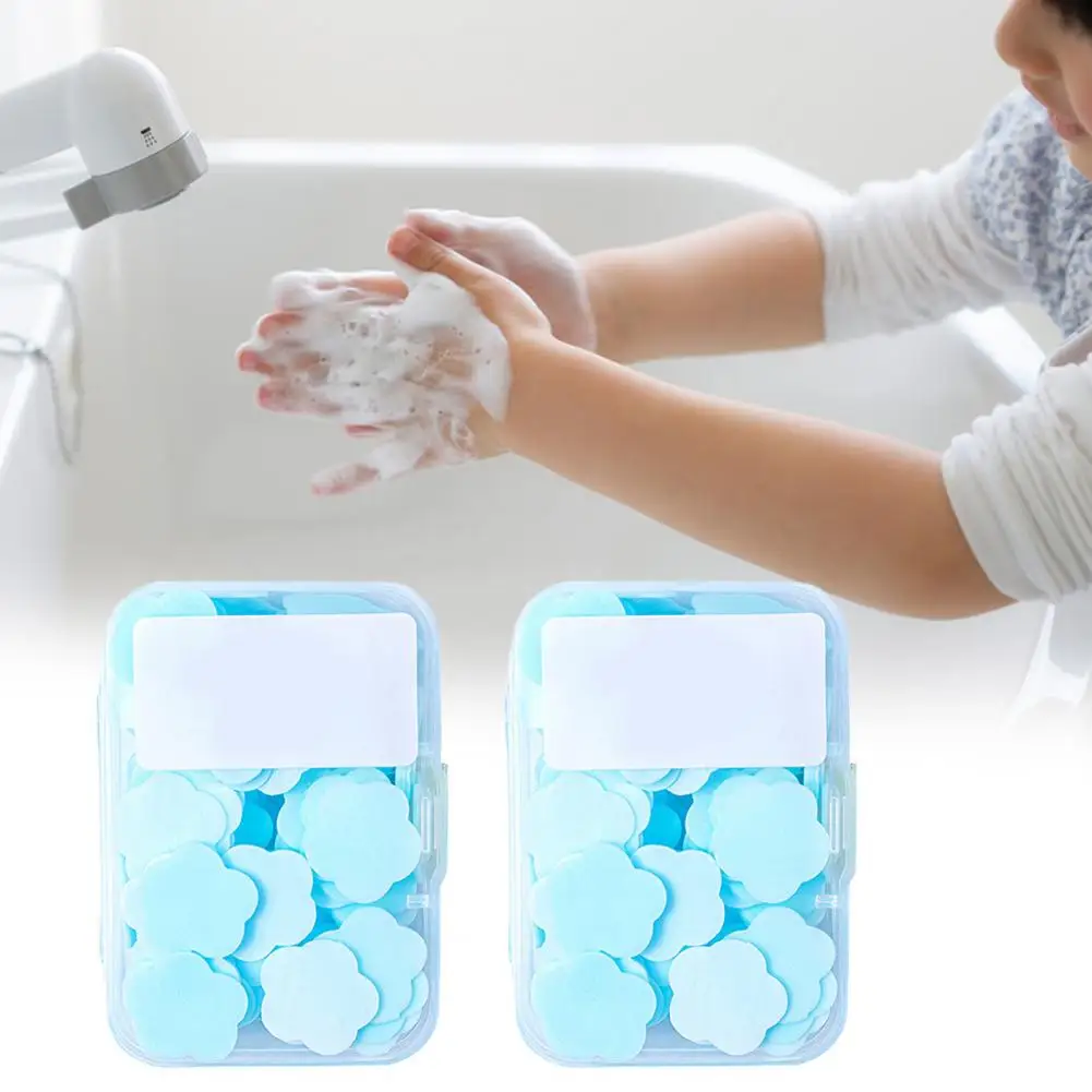 Disposable Soap Paper 4 Box Allergy Free Quickly Dissolves in Water Gentle  Children's Hand Washing Soap Paper Trip Accessories