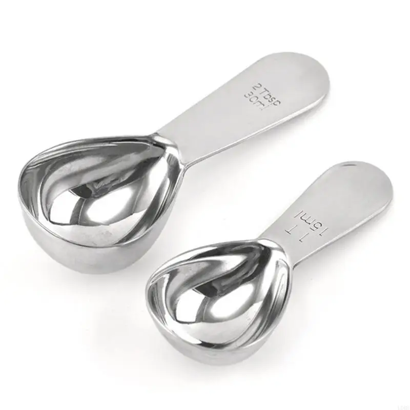 1 مغرفة قهوة من الفولاذ المقاوم للصدأ 15/30 مل ملاعق قهوة ملعقة كبيرة ملاعق قياس