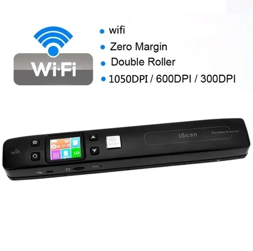 High Speed Portable Scanner A4 Size Document Scanner 1050DPI JPG/PDF Support 32G TF Card Mini Scanner Pen With Pre View PIcture