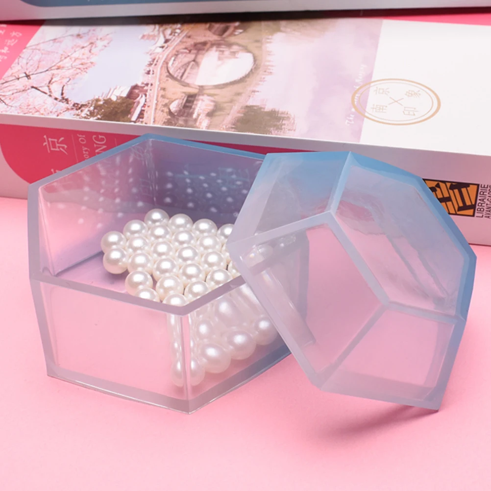 

1pc Silicone Jewelry Box Mold Storage Container Professional Use Heat Resistance Reusable Easy Demold Craft Gifts Jewelry