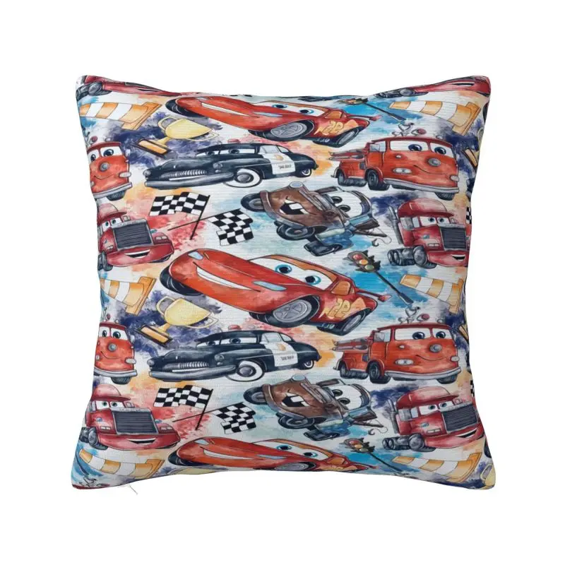 Custom Lightning McQueen Car Cartoon Cushion Covers Soft Nordic Pillow Case