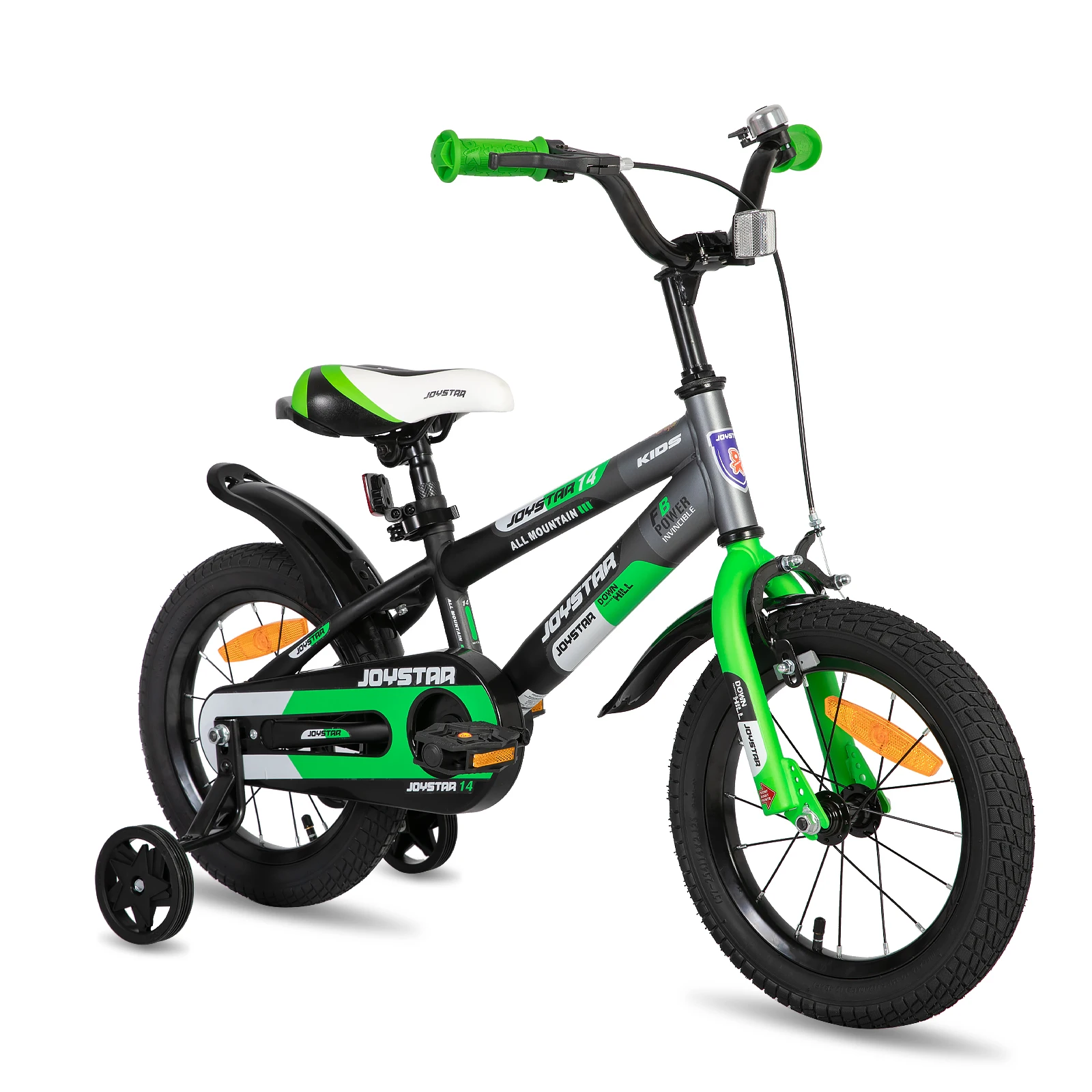 JOYSTAR Kid Bike for Boys and Girls Age 3-12 Years, 12 14 16 Inch Kids Bikes with Training Wheels, 20 Inch with Kickstand, Green