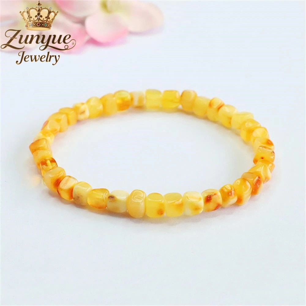 

Natural Amber And Beeswax Square Irregular Bracelet Luxury Quality Fashion Fine Jewelry Exquisite Elegant Popular Charms Young