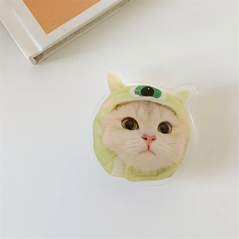 Korean Cute Cat Phone Holder Grip Tok Cartoon Kitten Finger Holder Griptok Stand Socket Support for IPhone Samsung Accessories