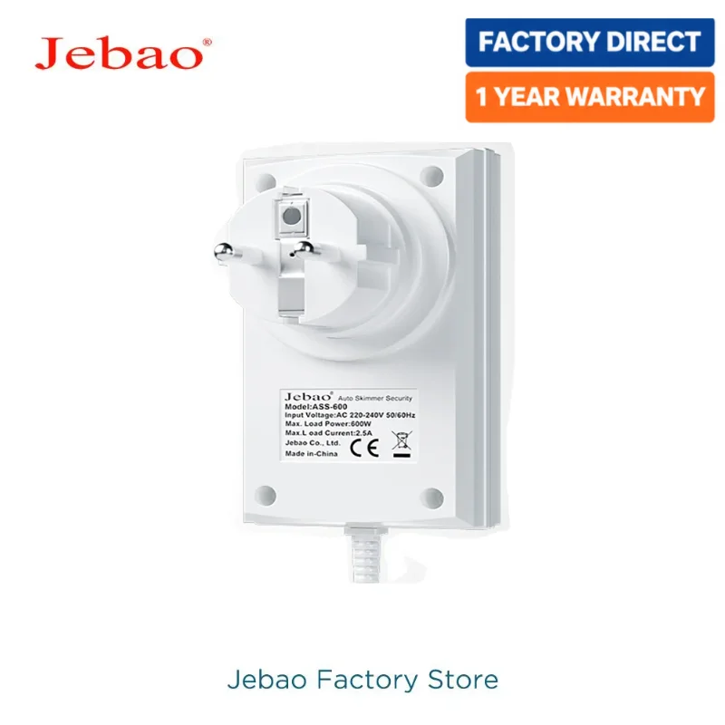 Jebao Jecod ASS-600 Skimmer Automático Inteligente à Prova de Explosão para Aquário, com Segurança e Anti-transbordamento para Tanque de Peixes