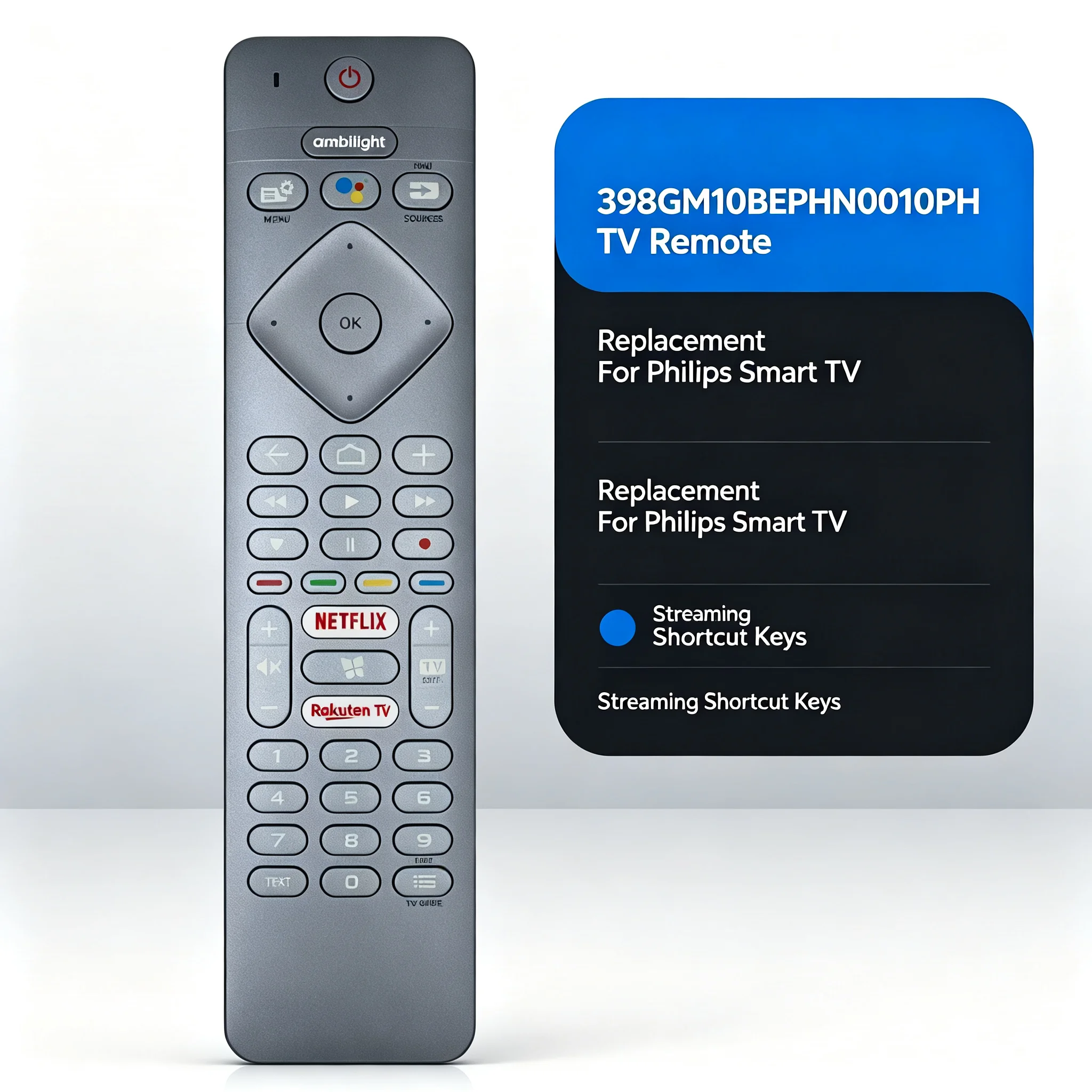 FAZV 398GM10BEPHN0010PH Voice Remote for Philips 65/58/43PUS7304 55/50PUS7504 43/50/55/65PUS7354 LED TV