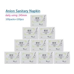 10pack=100pcs Anion Santitary Napkin Women Menstrual Pads Feminine Organic Panty Liners Daily Use Health Care Sanitary Towels