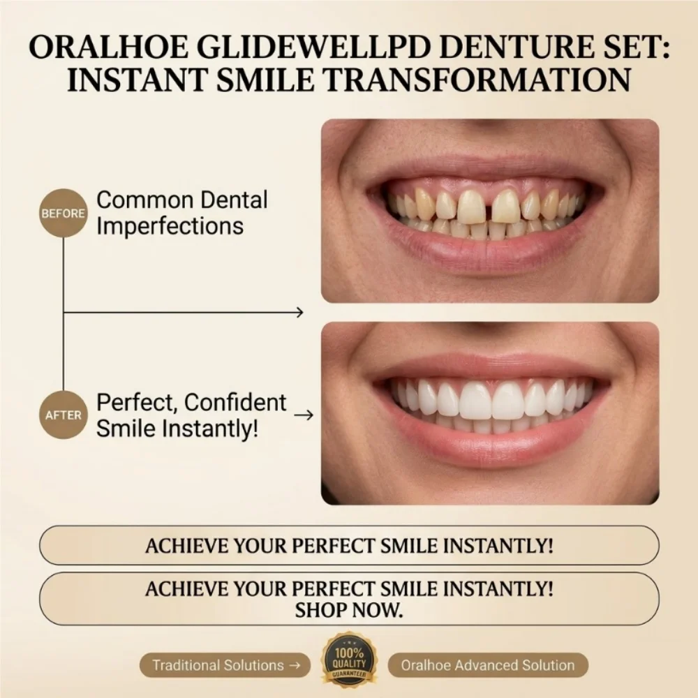 Silicone Dentures Cosmetic Teeth Veneers Snap On Smile False Tooth Covers