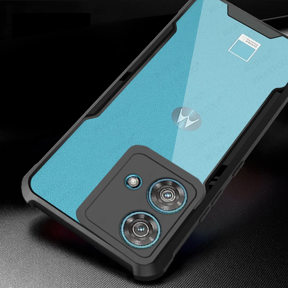 Для Motorola Edge 40 Neo чехол прозрачный акриловый жесткий противоударный чехол для телефона Moto Rola Edge40 Edge40Neo 40Neo 5G защита камеры Funda