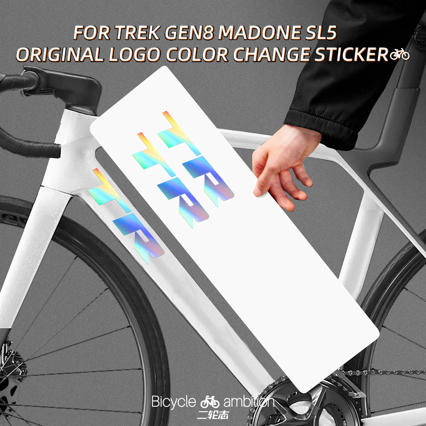 For TREK Madone 8th Gen SL5 Road Bike Frame Stickers Color Change Down Tube Emblem Wrap