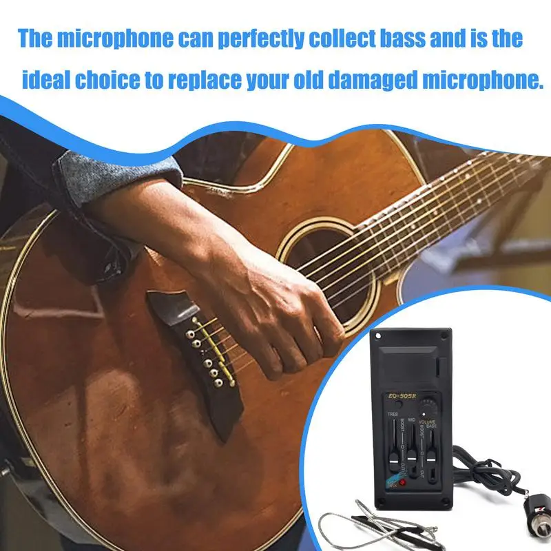 Guitar Equalizer Piezo Pickup Amplifier Tuner Electroacousticization Guitar Pickups Guitar Equalizer Precise Volume Control For