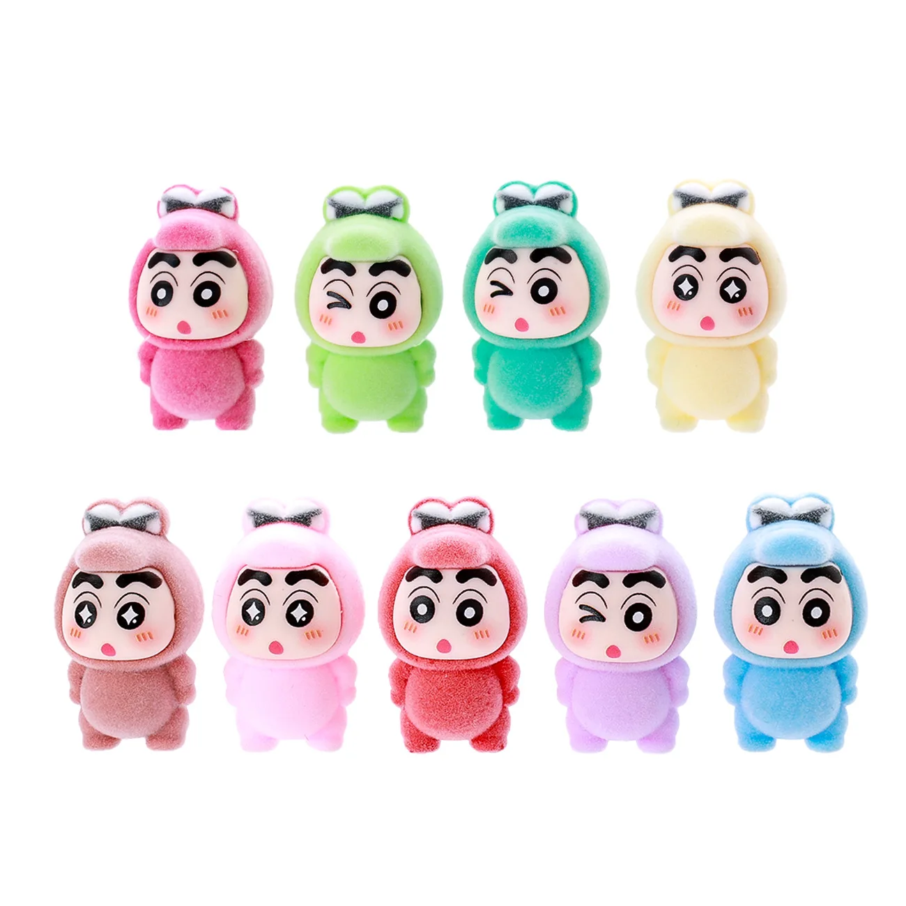 9 قطعة/المجموعة أنيمي تلوين شين تشان شخصيات كرتونية تمثال Nohara Shinnosuke عمل الشكل لعبة ديكور المنزل الاطفال هدية #5