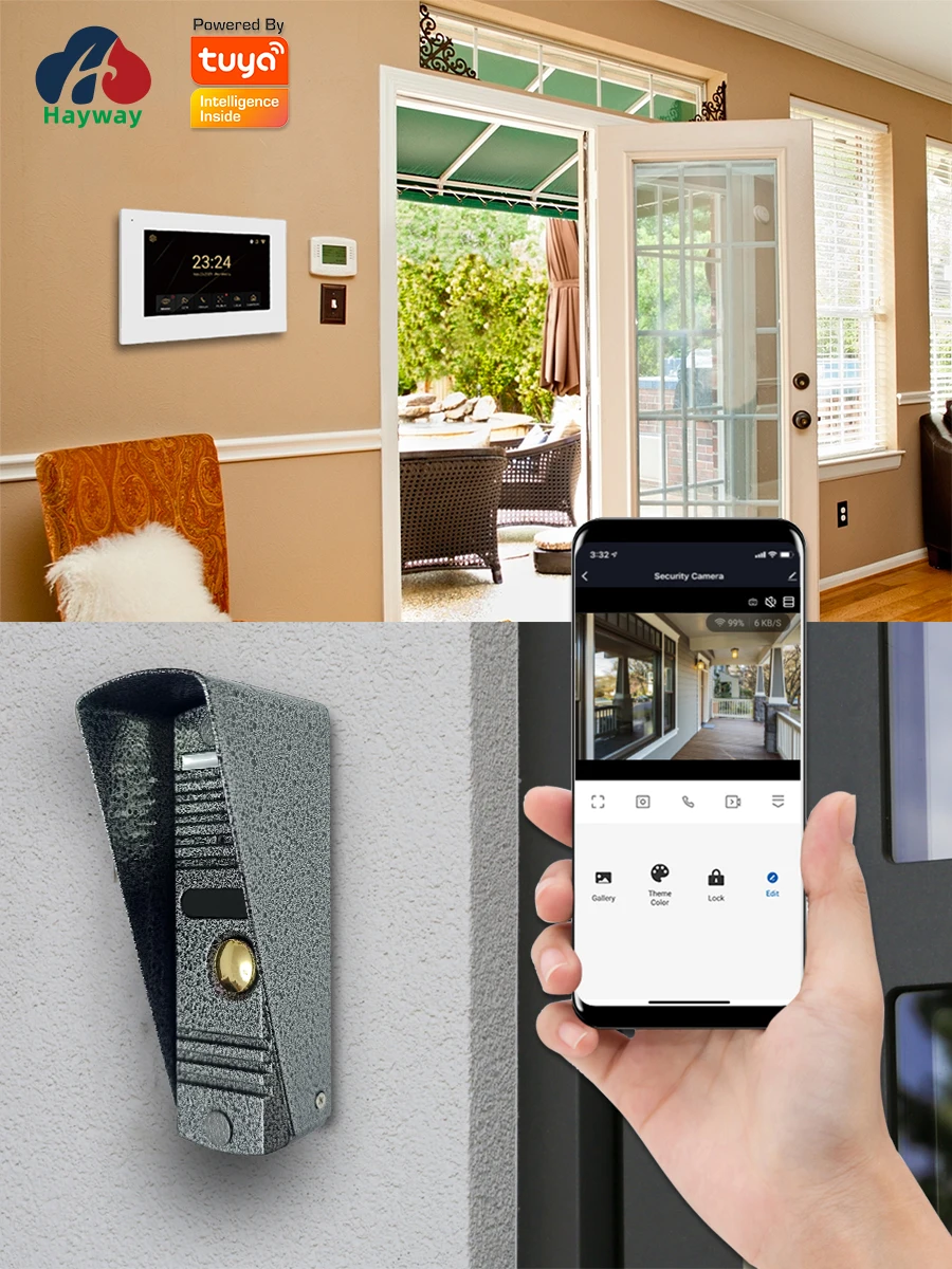 Hayway Home Intercom 1080P Doorbell Camera For Apartment 7 \