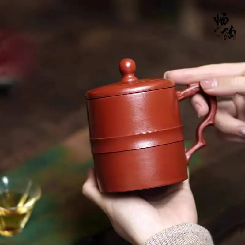 

[Changtao]Yixing Tea Handmade Purple Clay With Lid, Household Cup For Da Hong Pao And Yulong, Office Cup, 320Cc