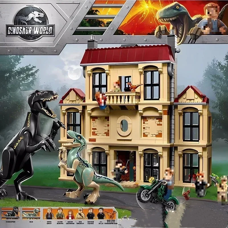 Compatibele MOC-sets Dinosaur Series Bouwstenen 76966 Dinosaur Missions: Allosaurus Transport Truck Kinderen World Park Speelgoed