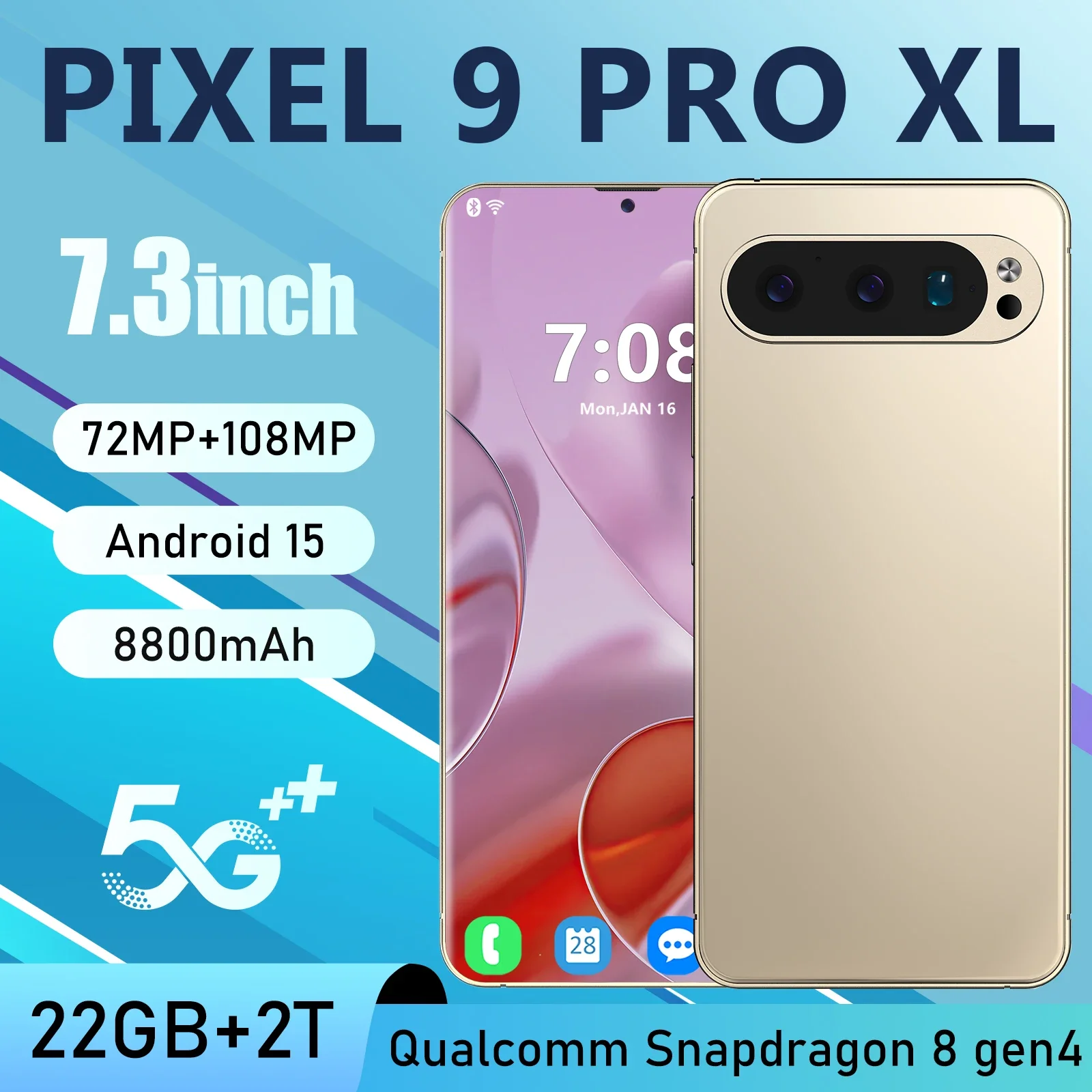 

Global Version 2025 New Pixel 9 Pro XL Smartphone 7.3" Celulares Android Moblie Phones Unlocked 5G Dual Sim Original Cellphones