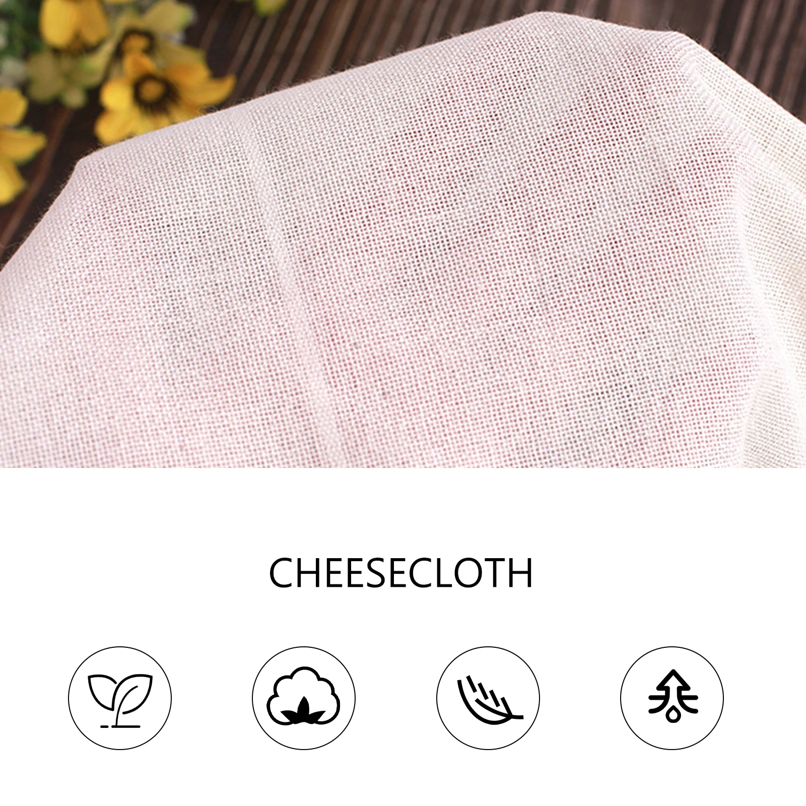 

4Pcs Bean Curd Cheesecloth Cotton Fabric Reusable High Quality Cheesecloth Cotton Cloth for Soy Milk Cheese Making Small Mesh
