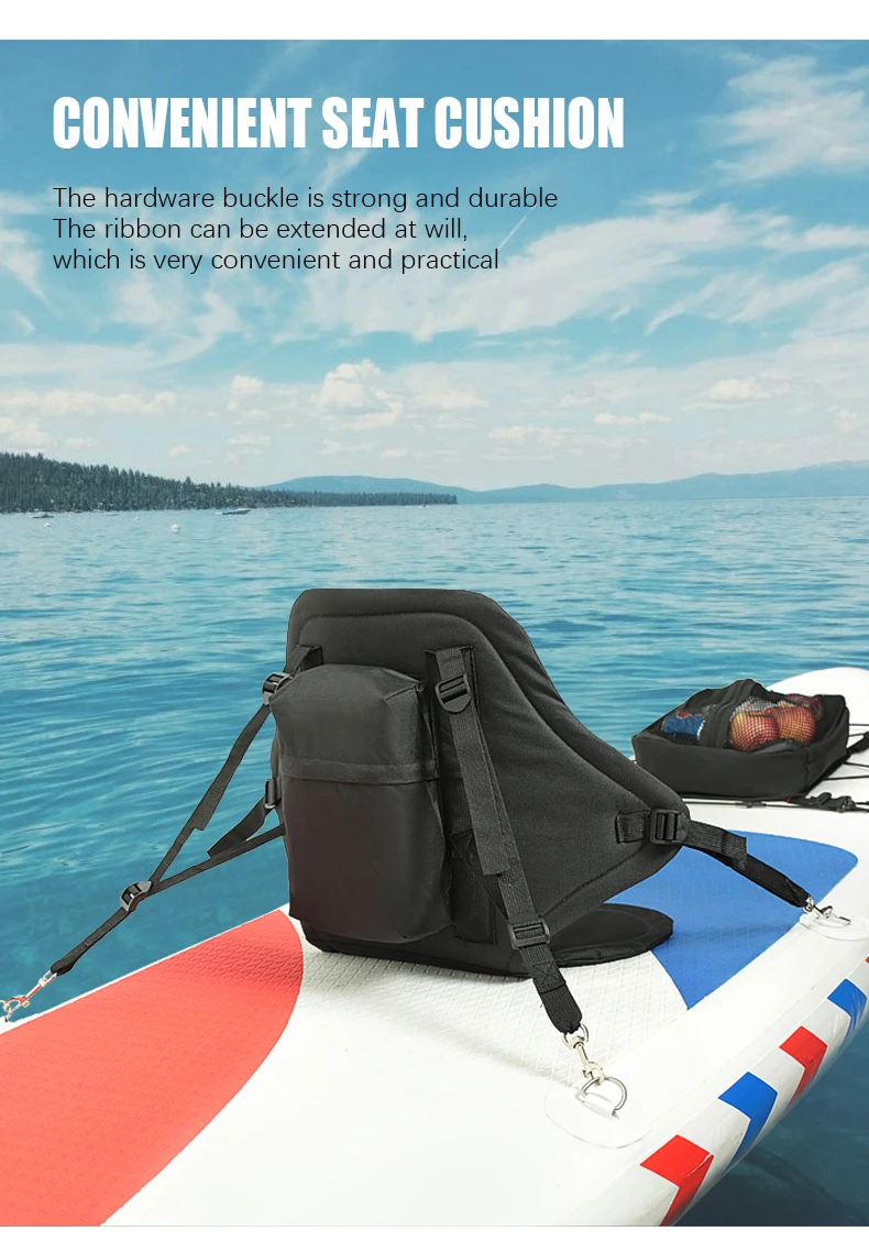 Sup Surfboard Kanu Rafting Boot Kajak Sitzkissen Rückenlehne Outdoor Bootzubehör mit Aufbewahrungstasche Sitz – Detail 5