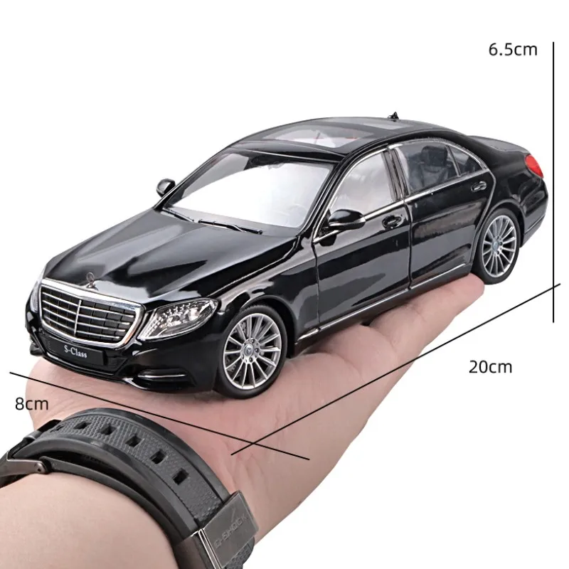 1:24 Benzs S-Class S500 Alloy Car Model Diecast Metal Vehicles Car Model High Simulation Collection Childrens Toy Gift Ornaments