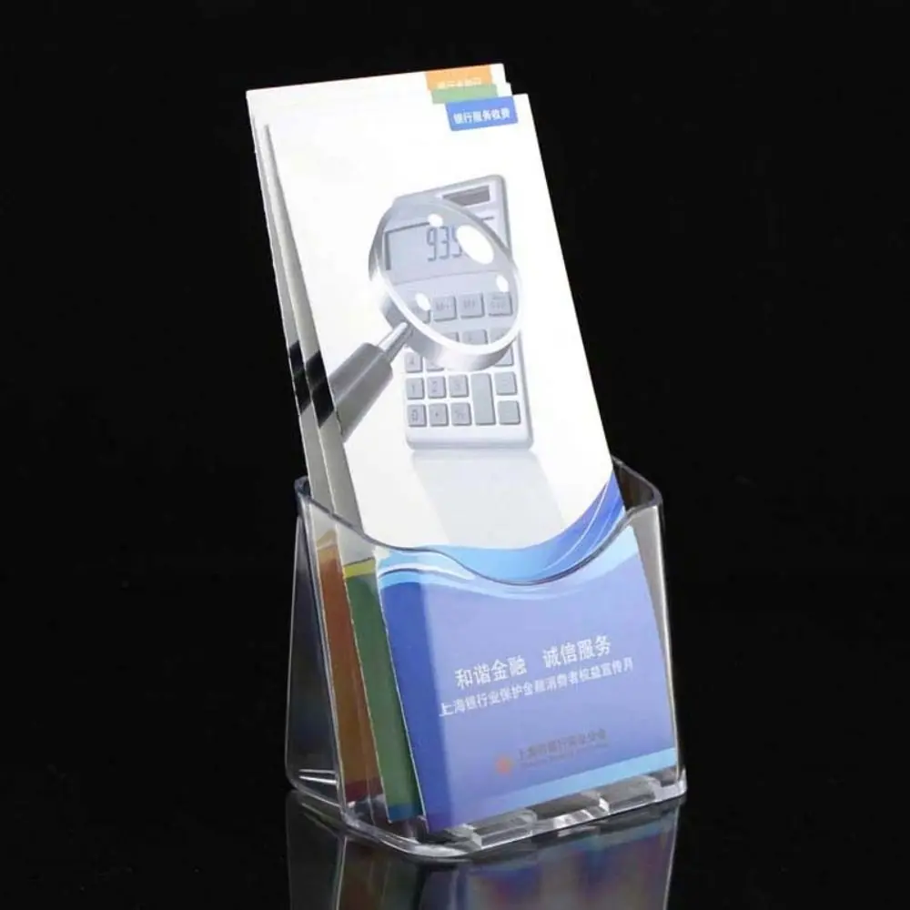 Literature Plastic A6 Brochure Holder Acrylic Countertop Pamphlet Holder High Quality Portable Wall Mount Men