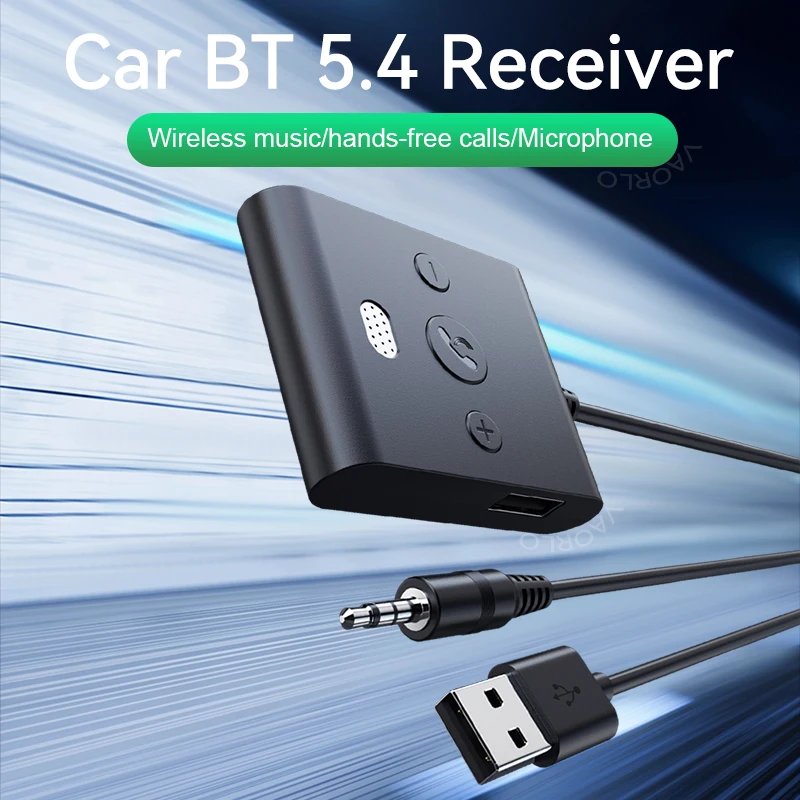 Bluetooth 5.4 Audio Receiver Stereo USB To 3.5mm  Car Audio Aux Wireless Adapter Handsfree Kit For Car BT Transmit USB U-Disk Pl image 2