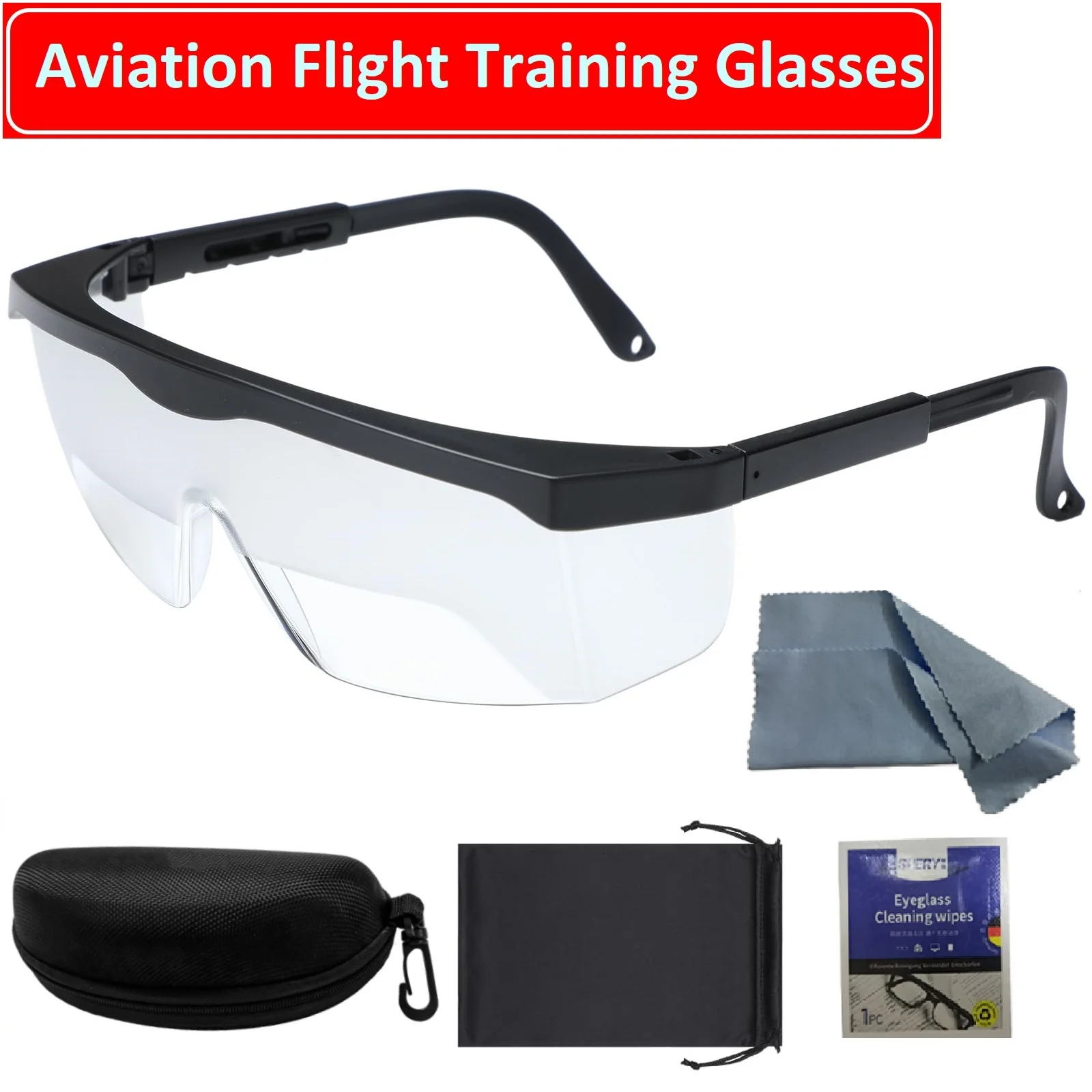 IFR Goggles Pilot Aviation Flight Training Glasses Eyewear Certified IFR View Limiting Frosted Foggles Sun Glare Eye Protection