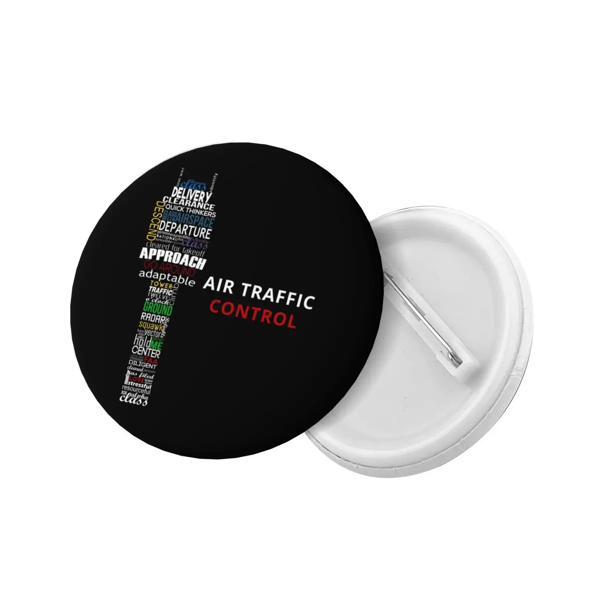 Air Traffic Controller Pin Back Buttons Customize Pilot Air Fighter Brooch Badge for Backpack Pinback Birthday Gift