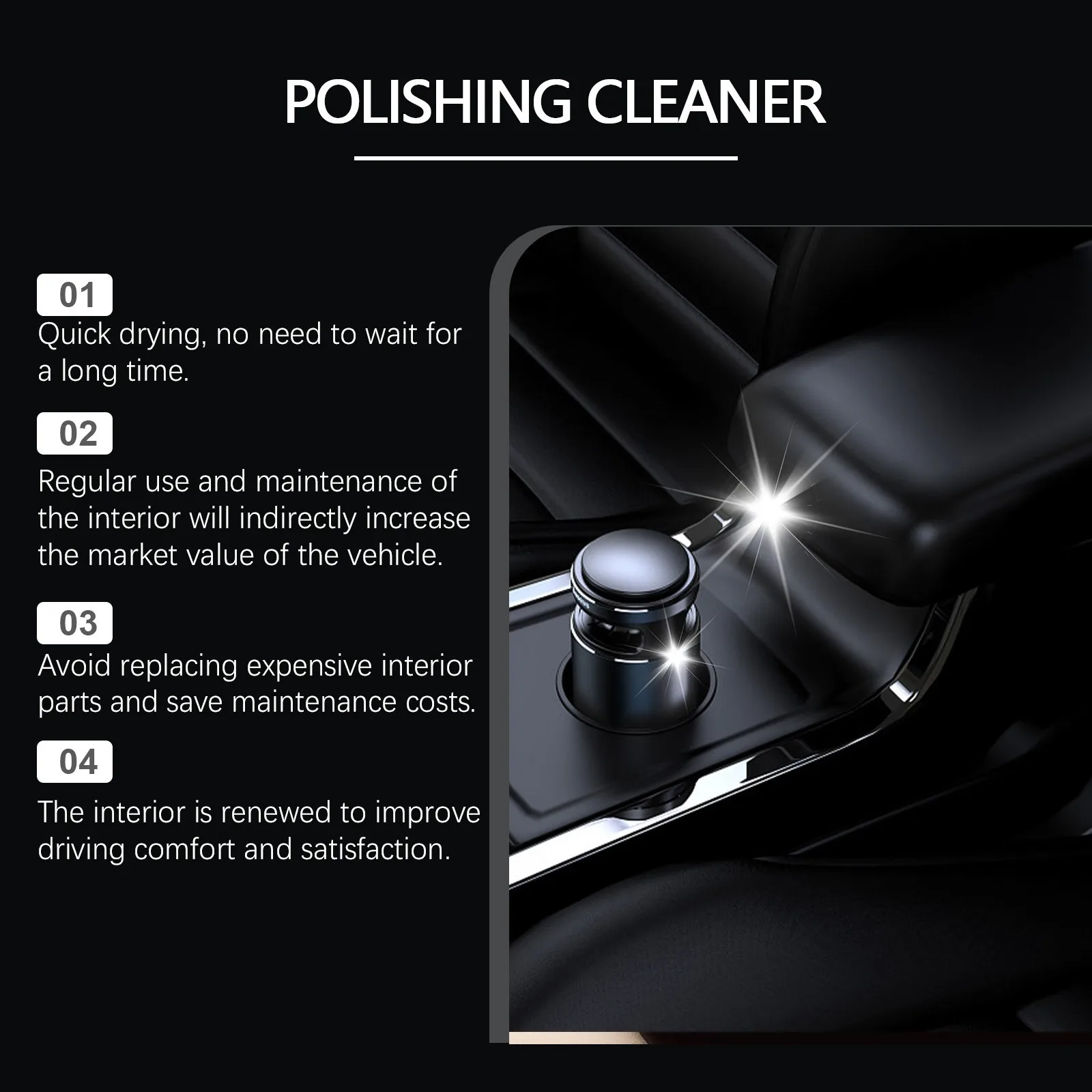 Auto Interior Polish Decontamination Renovation Care Gloss Shine Anti Stain Protective Agent For Full Car Interior Daily Care
