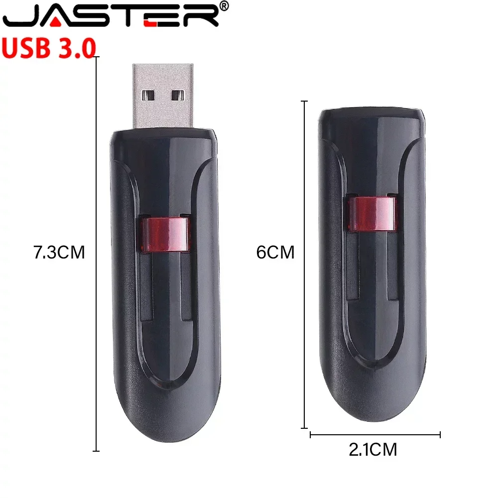 JASTER 비즈니스 USB 3.0 플래시 드라이브, 텔레스코픽 메모리 스틱, 휴대용 펜드라이브, 128GB, 64GB, 32GB, 고속 USB 스틱, 16GB, 8GB