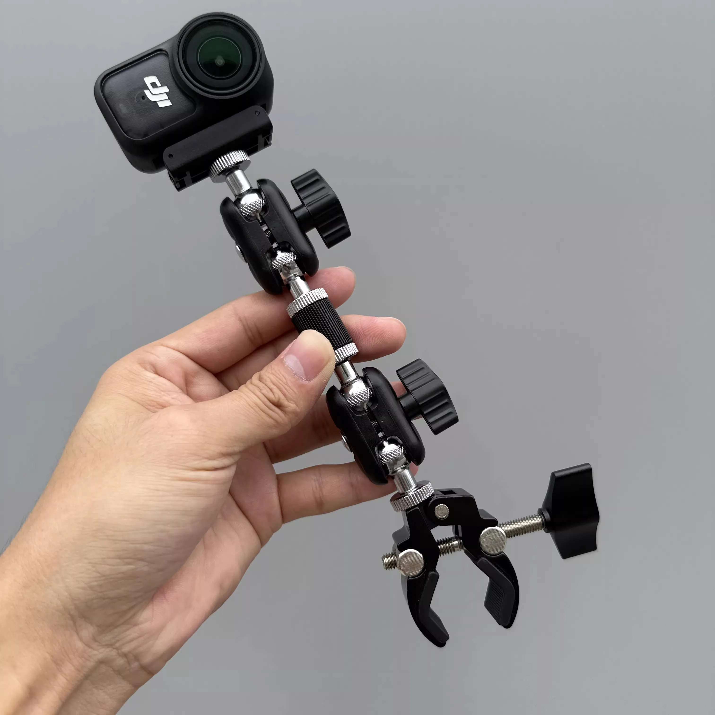 For DJI Magnetic Metal Crab Clamp Bracket for Panoramic Sports Camera  Recording Fixed Support 360x4 Pod 1/4 British Screw