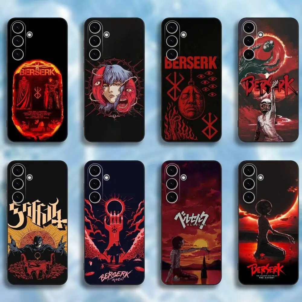

B-Berserk G-Guts And G-Griffith Phone Case For Samsung Galaxy A73,A72,A71,A70,A53,A52,A51,Soft Silicone Black Cover