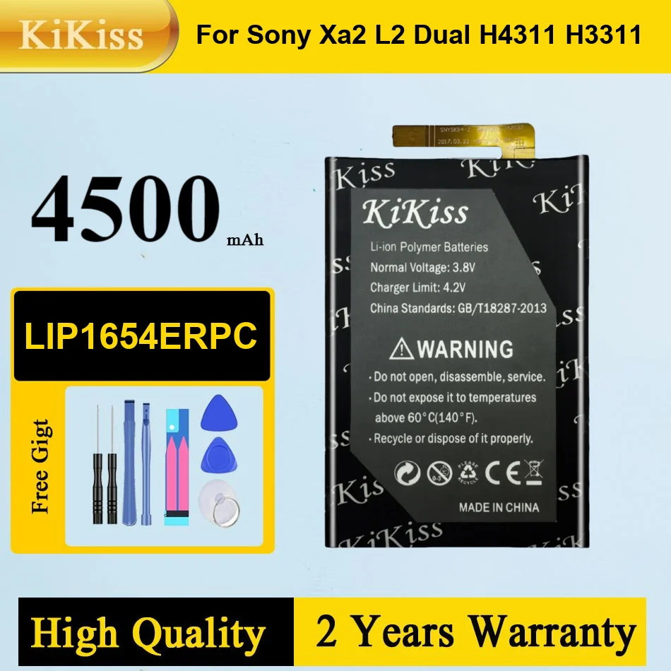 Bateria LIP1654ERPC para Sony XA2 L2 Dual H4311 H3311