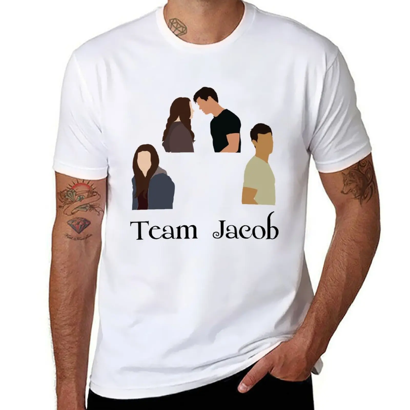 

Team Jacob stickers pack twilight T-Shirt man t shirts cotton t shirt man cotton T-Shirt
