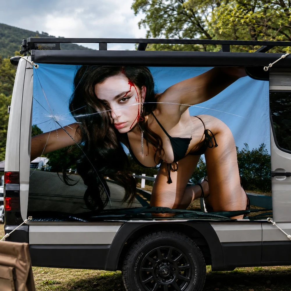 Singer Charli XCX Music Fashion Film Outdoor Flag for Home Camping Party Club Decor Garden Yard Wall Hanging Banner