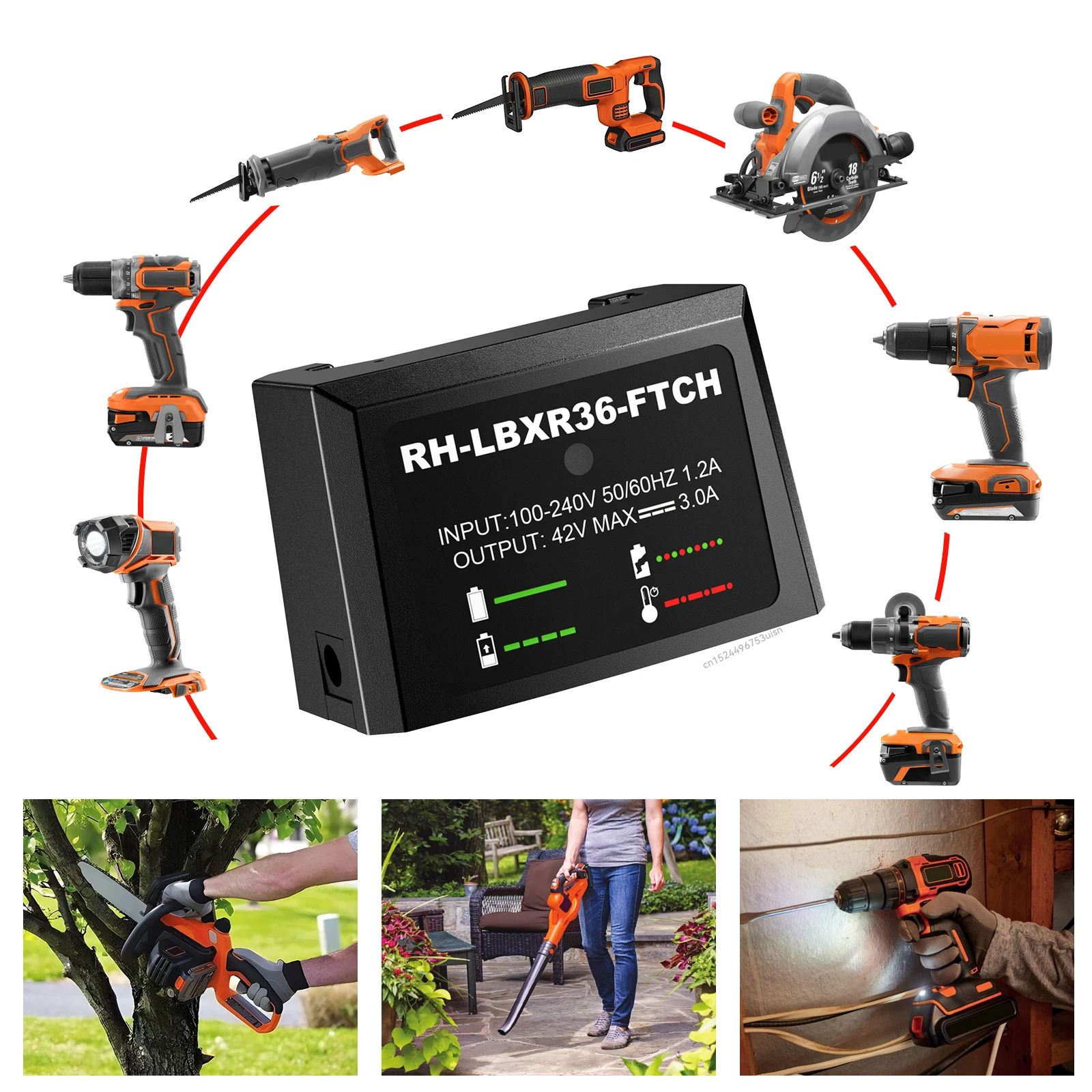 Voor Zwart & Decker Oplader 20V 4a Li-Ion Oplaadbare Oplader Voor Elektrisch Gereedschap Lbxr36 Lbxr20 LBXR20-OPE Lb20 Lbx20 Lbx4020 Lb 2X4020