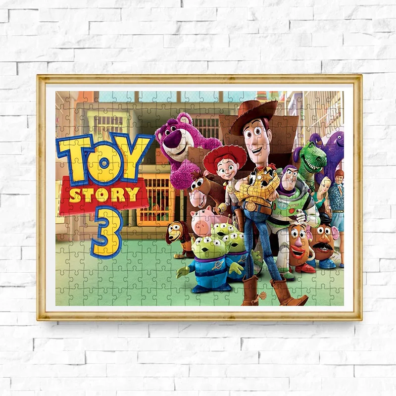 Disney Cartoon Poster Toy Story Jigsaw Puzzle Toys 1000 PCS Wooden Puzzles Children Educational Toy Adult Game Gifts Clear Print