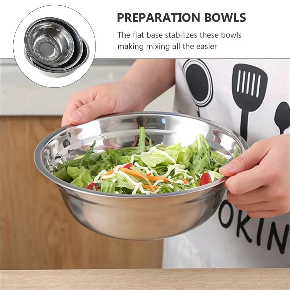 New Food Grade Rice Bowl Durable Stainless Steel Soup Pot Multi-function 14-28cm Soup Dish Kitchen Supplies