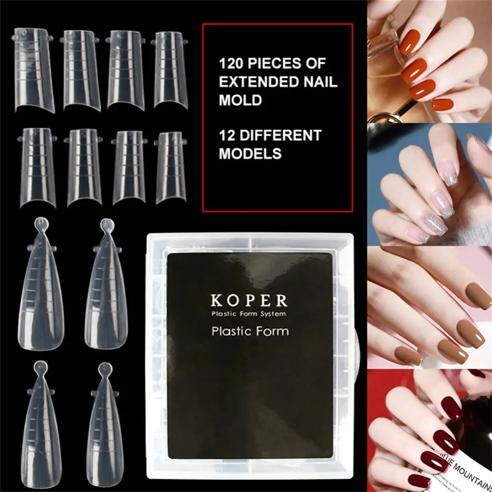 Box Dual Forms Tipps Quick Building Gelform Nagels ystem Full Cover Tipps Nagel verlängerung Formen für Maniküre Werkzeuge Set