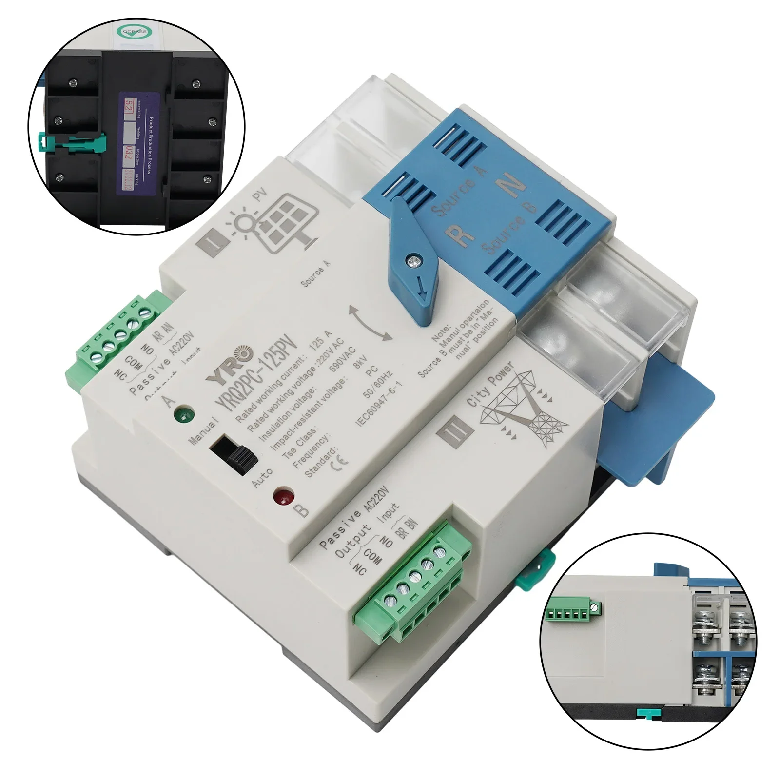 

Brand New Transfer Switch Control Switches Automatic Changeover Switch Dual Power Generator PC Insulation Type