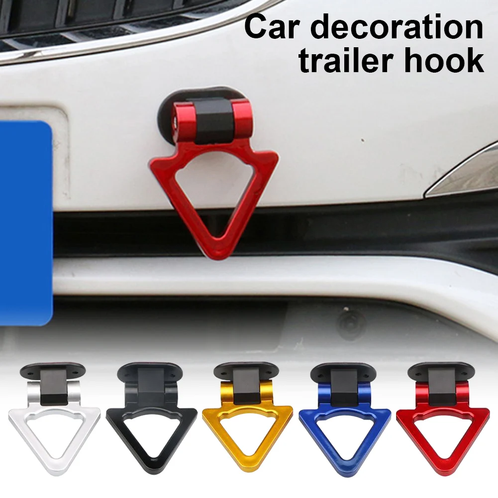 

1Pcs Car Decoration Trailer Hook ABS Personality Triangle Sticker Car Tow Hook Car Styling Accessories