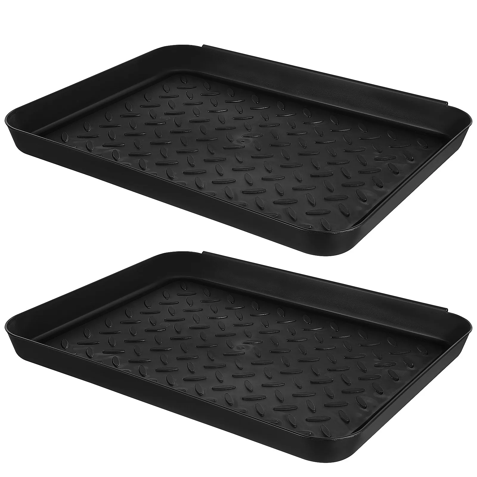 

2Pcs Lightweight Compact Wet Boot Tray Plastic Shoe Tray for Front Door Entrance Entryway Mudroom Floor Protection Rain Boot