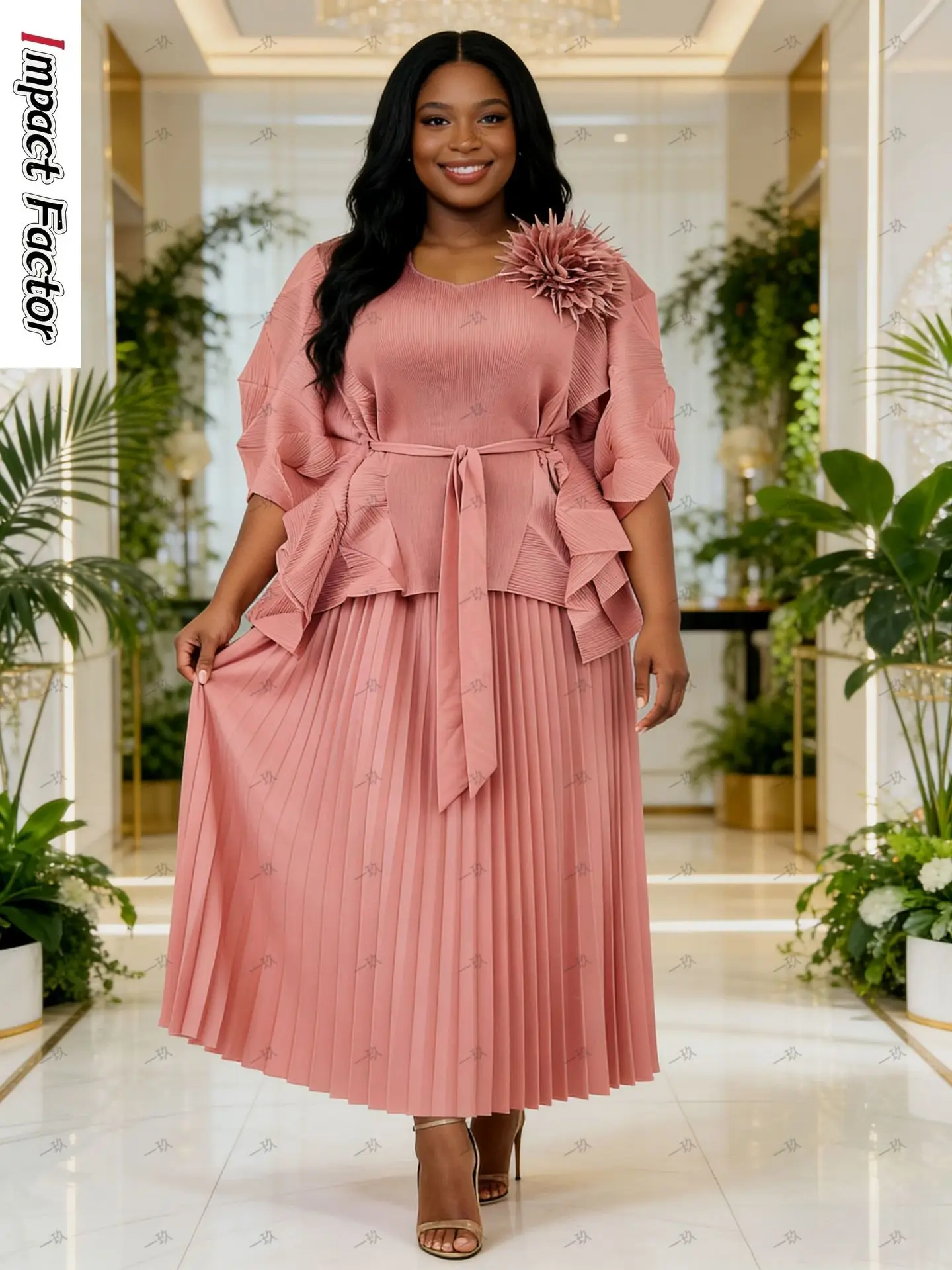 

Новый комплект Miyake: свободный костюм-двойка с кружевной отделкой и асимметричным кроем, повседневный, однотонный, плиссированный, женская одежда