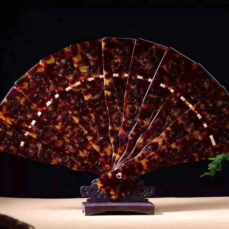 xx-Plastic Base Acetate Folding Fan Decoration Items Bedroom Bookcase Ornament Crafts Store Office Desk Furnishing Accessories